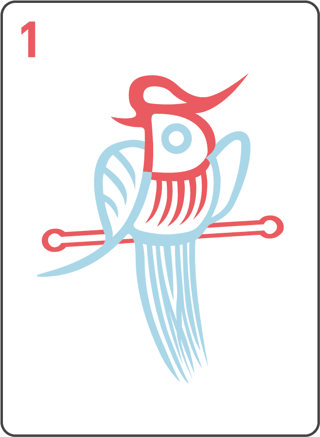 Bamboo 1 mahjong tile