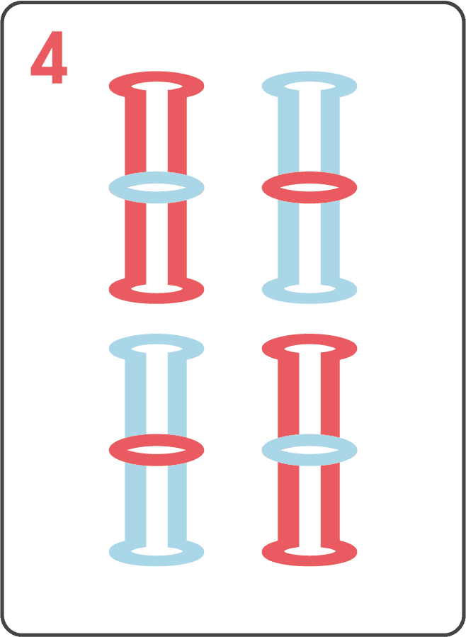 Bamboo 4 mahjong tile