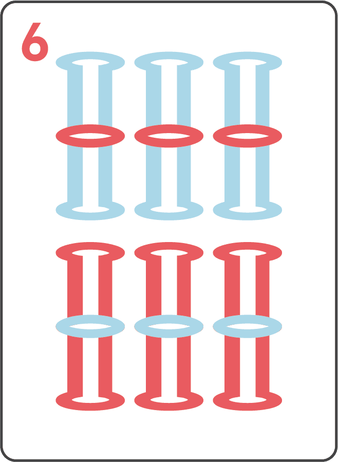 Bamboo 6 mahjong tile