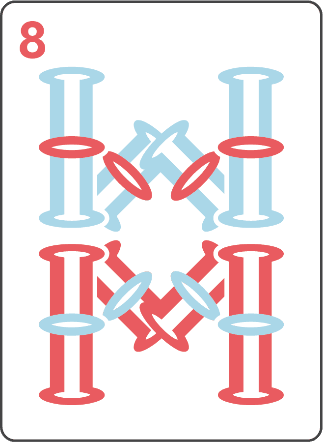 Bamboo 8 mahjong tile