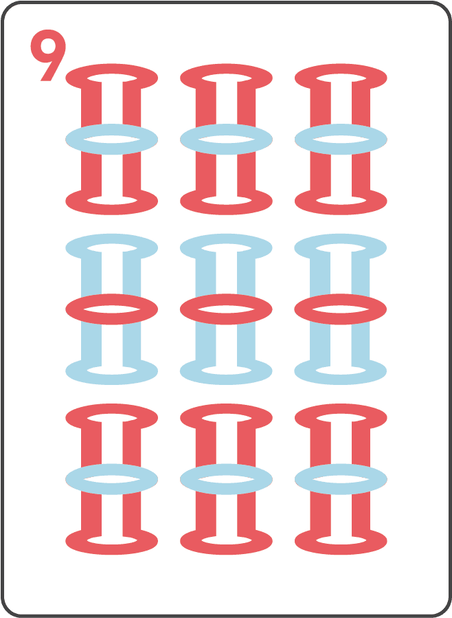 Bamboo 9 mahjong tile